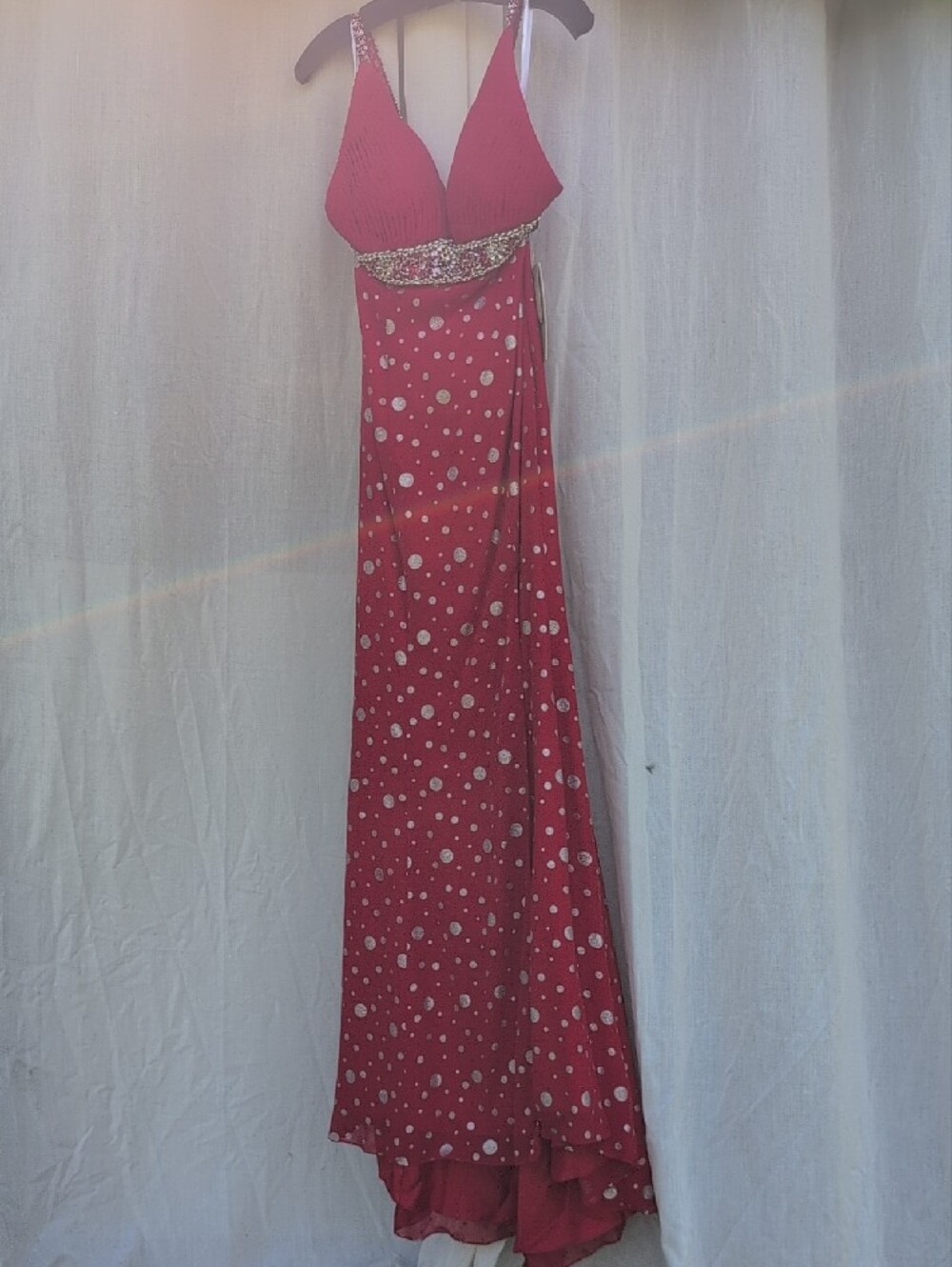 Riva Designs 8599 - Size 8 - Red Long Evening Gown - NWT